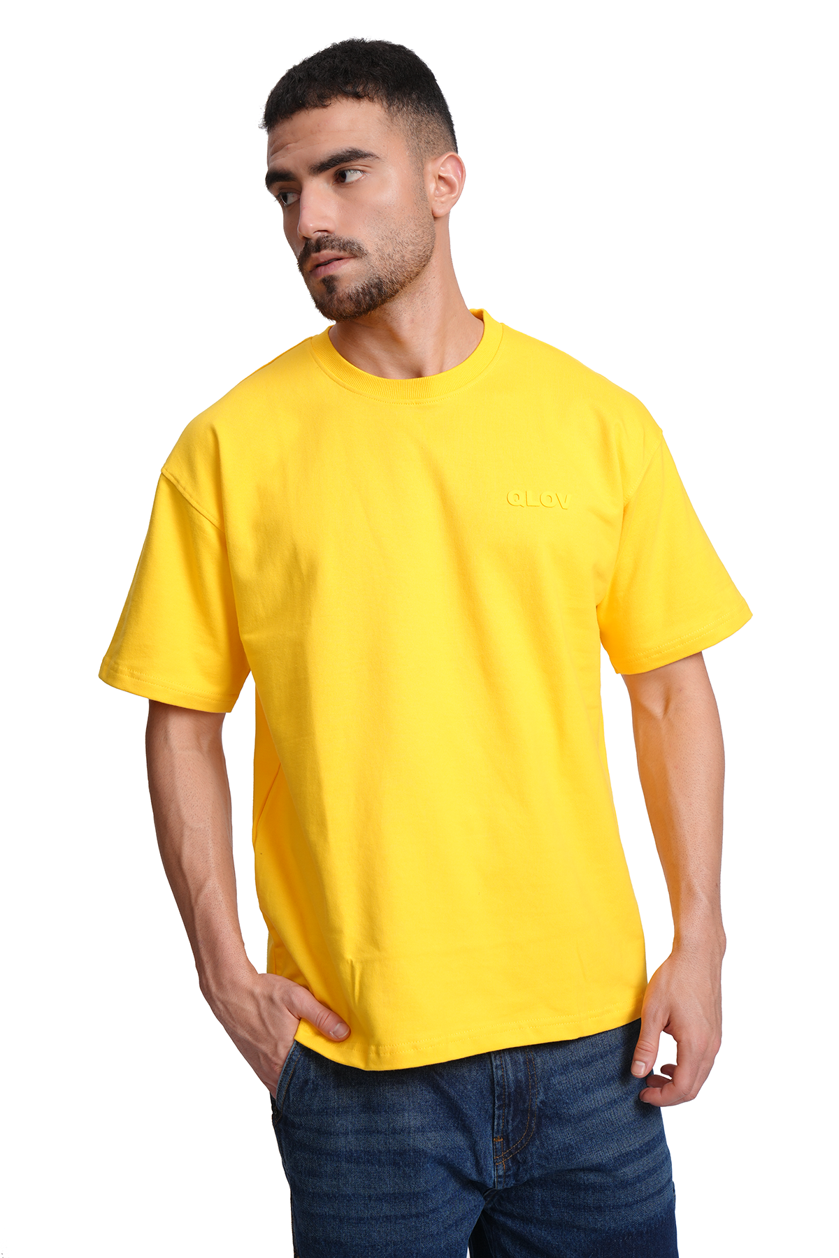 Solid (Yellow) Oversized T-Shirt