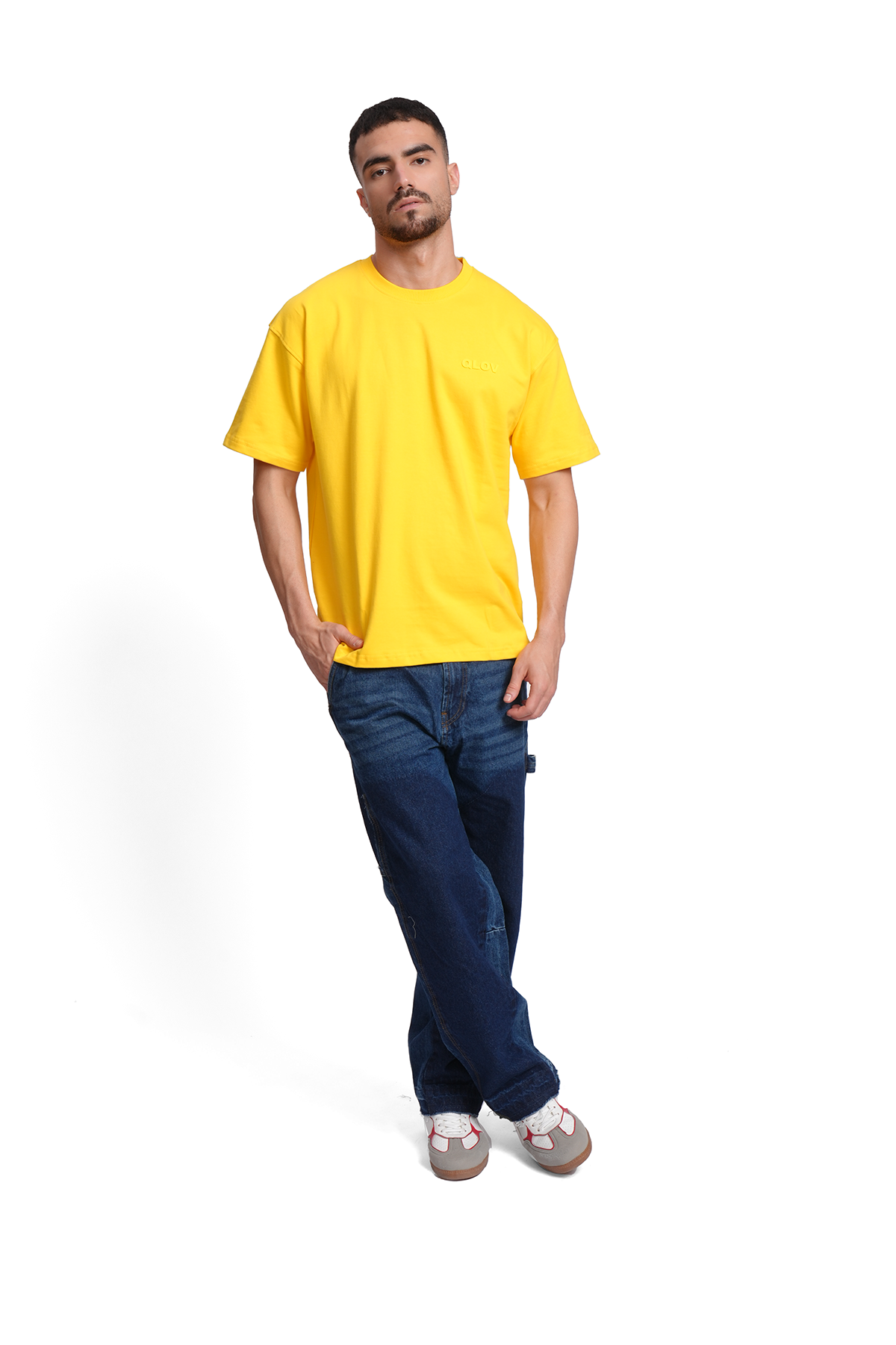 Solid (Yellow) Oversized T-Shirt