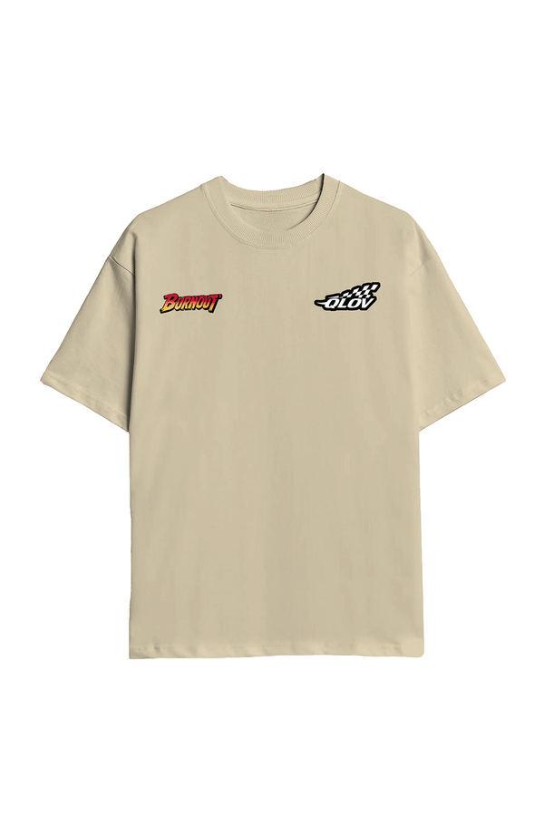 The Burnout Beige Oversized T-Shirt