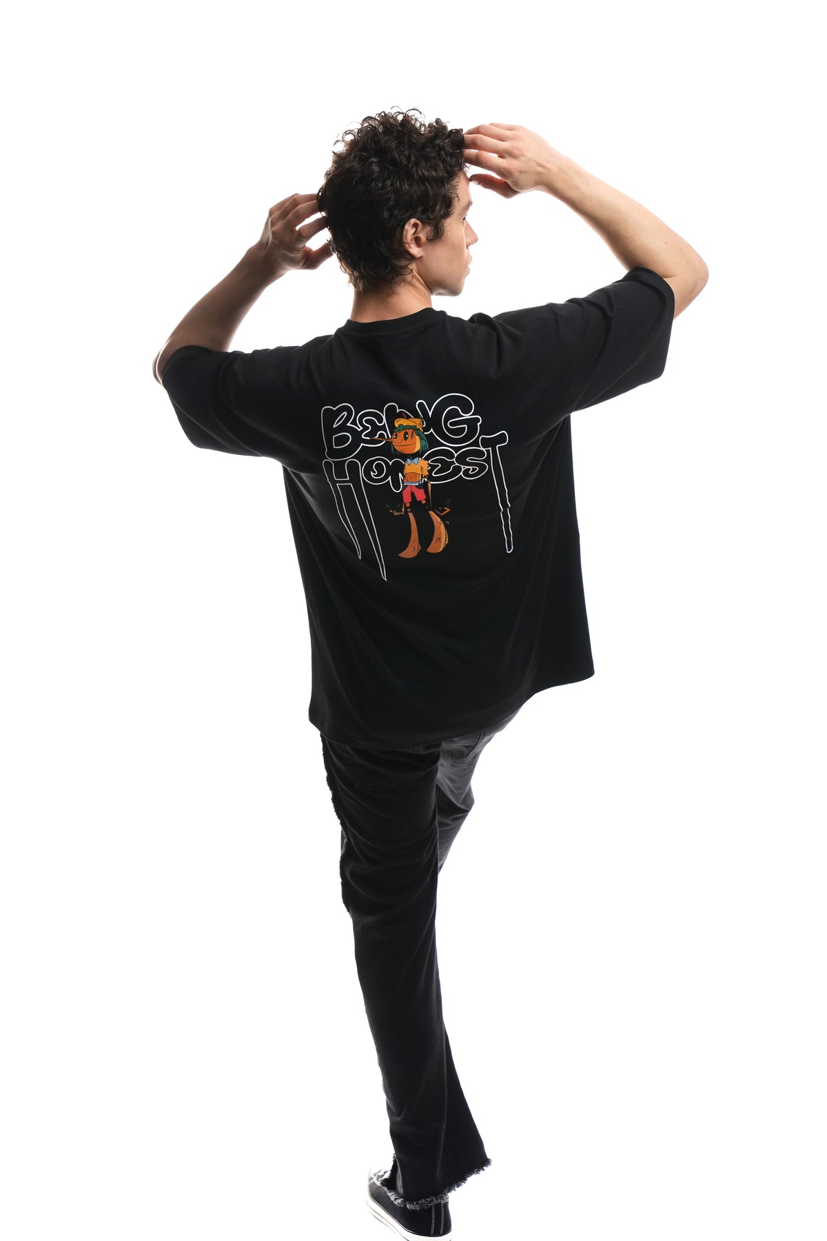 Being Honest (Black) Oversized T-Shirt