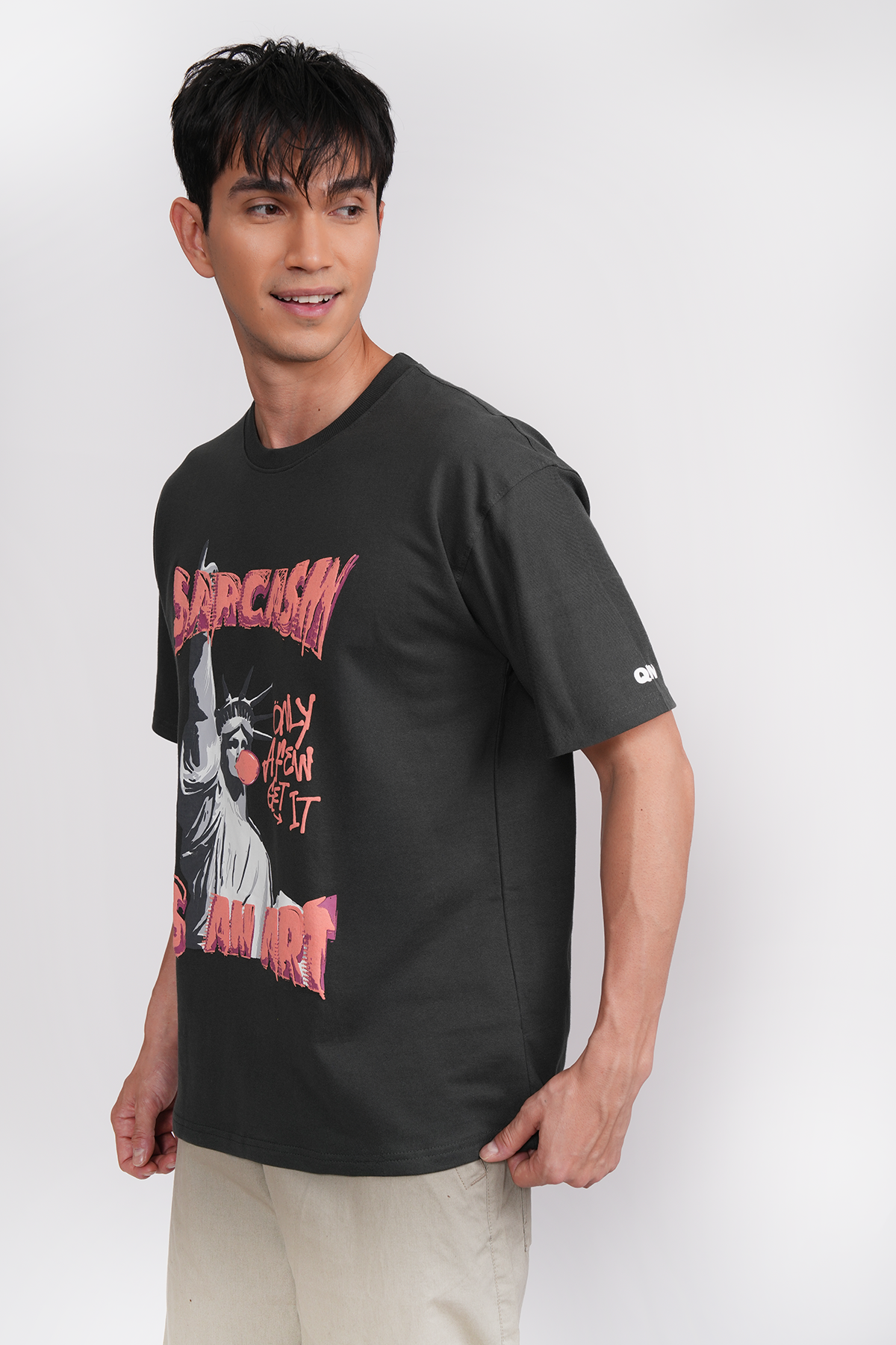 Sarcasm (Olive Ash ) Oversized T-Shirt