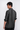 Black half placket denim shirt