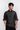 Black half placket denim shirt